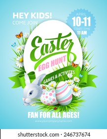 Easter poster. Vector illustration