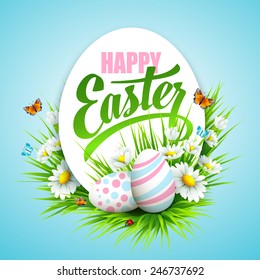 Easter poster. Vector illustration