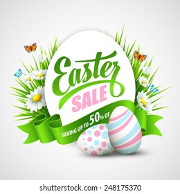 Easter poster. Vector illustration