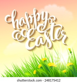 Easter poster. Vector illustration