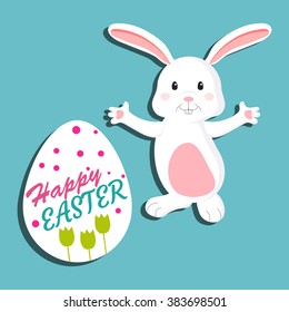 Easter poster. Vector illustration