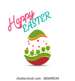 Easter poster. Vector illustration