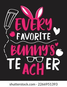 Easter print template and t-shirt design. High quality file and easy to editable