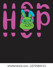 Easter print template and t-shirt design. High quality file and easy to editable