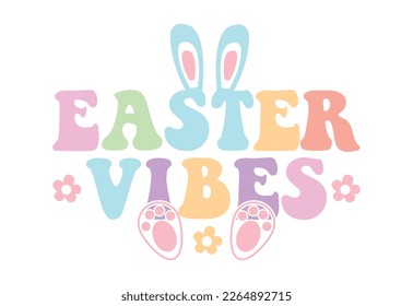 Easter Quote, Easter Bunny with Easter Eggs