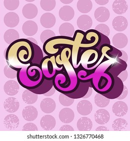 Easter quote. Seasonal colorful hand written lettering. Modern calligraphy, isolated on white background.Vector illustration - Vector