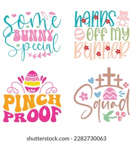 Easter Quotes SVG Cut Files Designs Bundle, Easter quotes SVG cut files, Easter-Sunday quotes t shirt designs, Saying about Easter Bunny, Easter quotes eps files