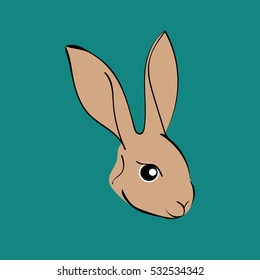 Easter Rabbit animal cartoon. Vector illustrator Easter Bunny.