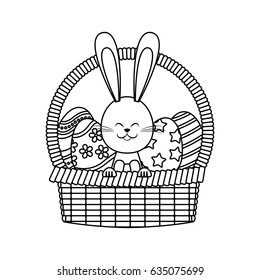 easter rabbit basket egg decoration line