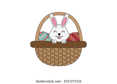 Easter Rabbit Basket Fill Line