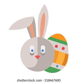 Easter rabbit bunny vector head