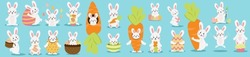 Easter Rabbit, Easter Bunny. Vector Illustration.