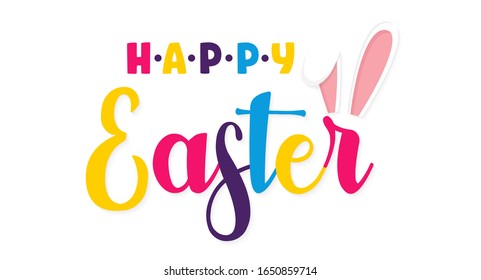 Easter rabbit, easter Bunny. Vector illustration.