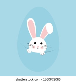 Easter rabbit, easter Bunny. Vector illustration.
