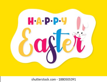 Easter rabbit, easter Bunny. Vector illustration.