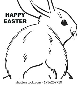 Easter rabbit, easter Bunny. Vector illustration