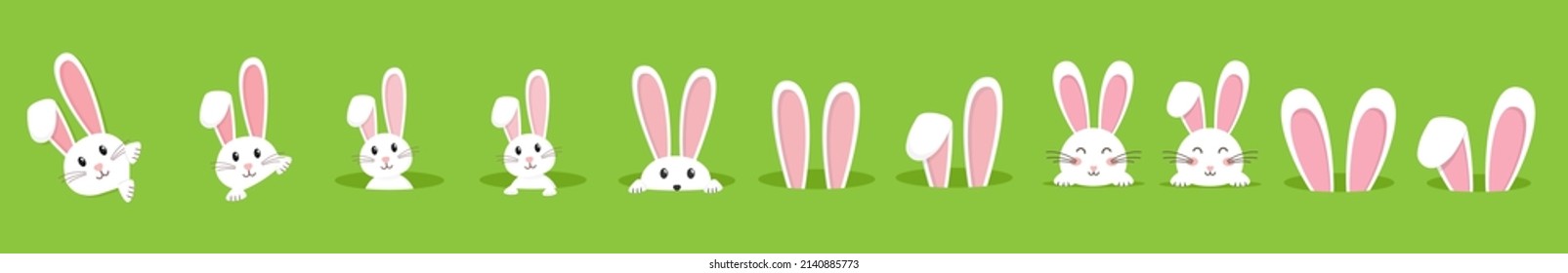 Easter rabbit, easter Bunny. Vector illustration.