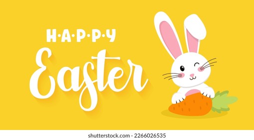 Easter rabbit, easter Bunny. Vector illustration.