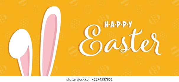 Conejo de Pascua, conejo de Pascua. Ilustración vectorial. Día de Pascua. Feliz tarjeta de felicitación de Pascua, pancarta con huevo, conejo. Conejo, fondo de textura.