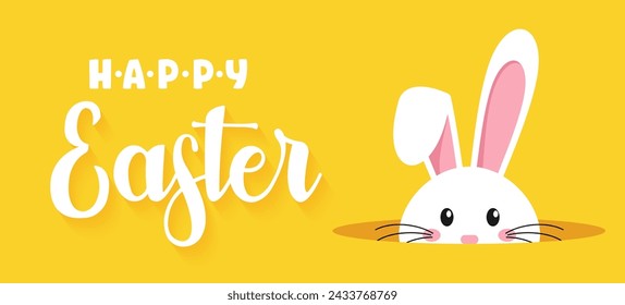 Conejo de Pascua, Conejo de Pascua. Ilustración vectorial.