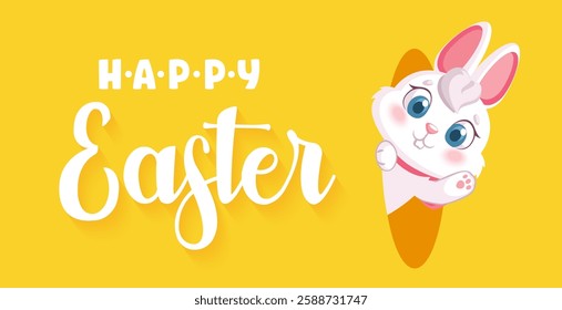 Easter rabbit, easter Bunny. Vector illustration.