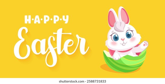 Easter rabbit, easter Bunny. Vector illustration.