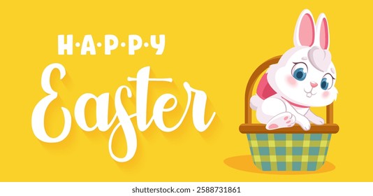 Easter rabbit, easter Bunny. Vector illustration.