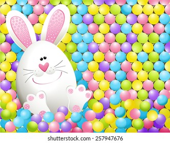 Easter rabbit in candies
