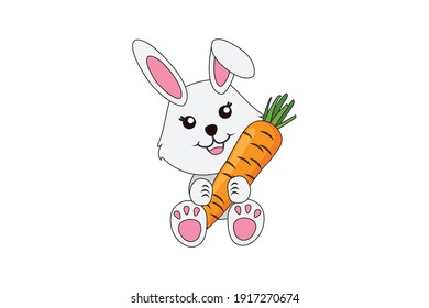 Easter Rabbit Carrot Fill Line