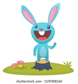 Easter rabbit cartoon. Easter Bunny vector illustration