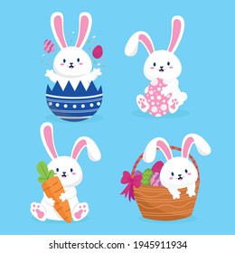 Easter Rabbit Character with egg