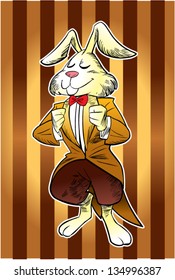 Easter rabbit with cloth