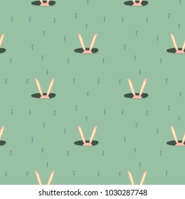 Easter rabbit ears mininalistic pattern