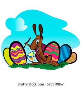 Easter rabbit with Easter egg , 