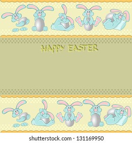 easter rabbit egg background