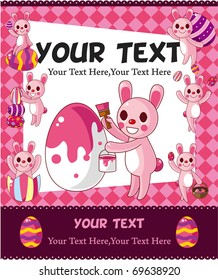 Easter rabbit and egg card