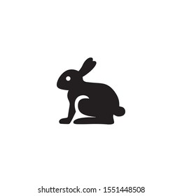 easter rabbit flat icon illustration- vector