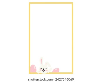 Easter Rabbit Frame Background Illustration