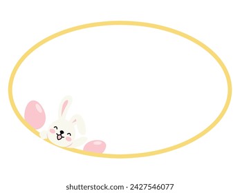 Easter Rabbit Frame Background Illustration