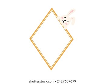 Easter Rabbit Frame Background Illustration