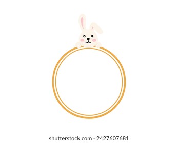 Easter Rabbit Frame Background Illustration
