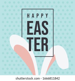 Easter Rabbit Greetings Colourful Background