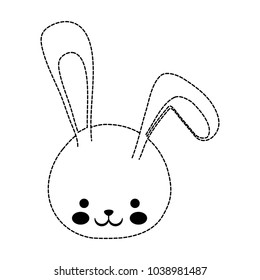 easter rabbit   head   vector illustration