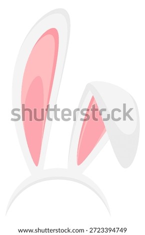 Easter rabbit headband. Cartoon party accessory icon