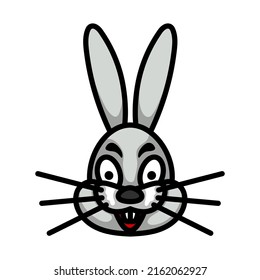 Easter Rabbit Icon. Editable Bold Outline With Color Fill Design. Vector Illustration.