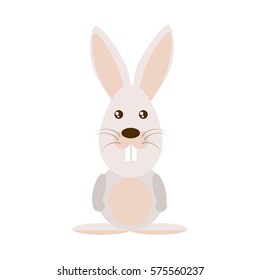 Easter rabbit icon image design, vector illustration