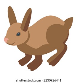 Easter rabbit icon isometric vector. Cute bunny. Happy animal