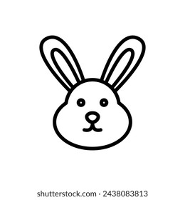 Easter Rabbit Icon Outline Vector Illustration