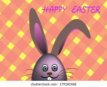 easter rabbit on colorful background