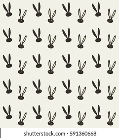 Easter rabbit seamless pattern. Vector Fashion, textile. Rabbit Print. Spring Holiday background. Bunny ears decoration Vintage Animal pattern easter rabbit, full moon festival chinese scrapbook cover